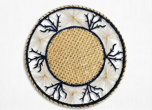 Coral Coastal Handwoven Iraca Placemat
