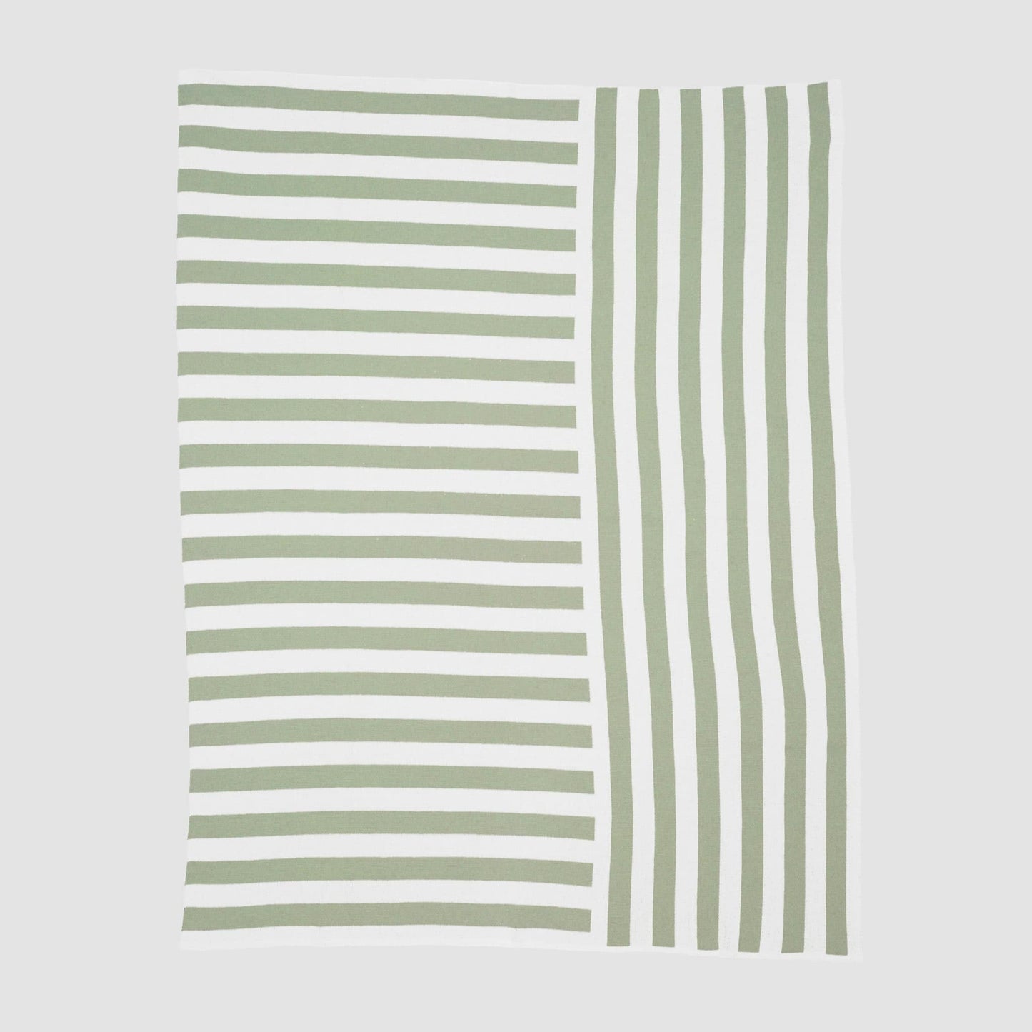 Cotton Sustainable Knit Throw Blanket - Coastal Stripes
