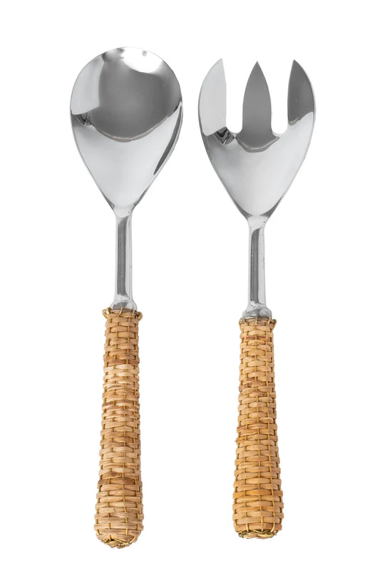 Basketweave Salad Server Set