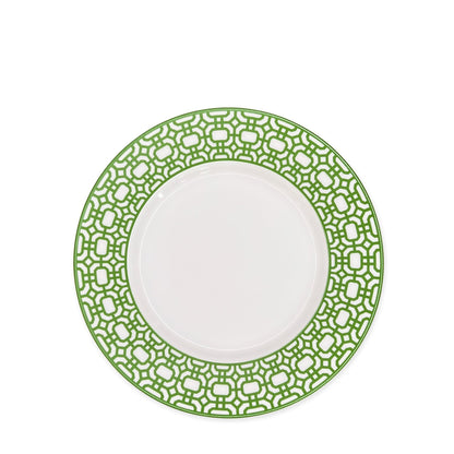 Newport Garden Gate Rimmed Salad Plate | Coastal Garden Dinnerware | Surfside Chic Decor