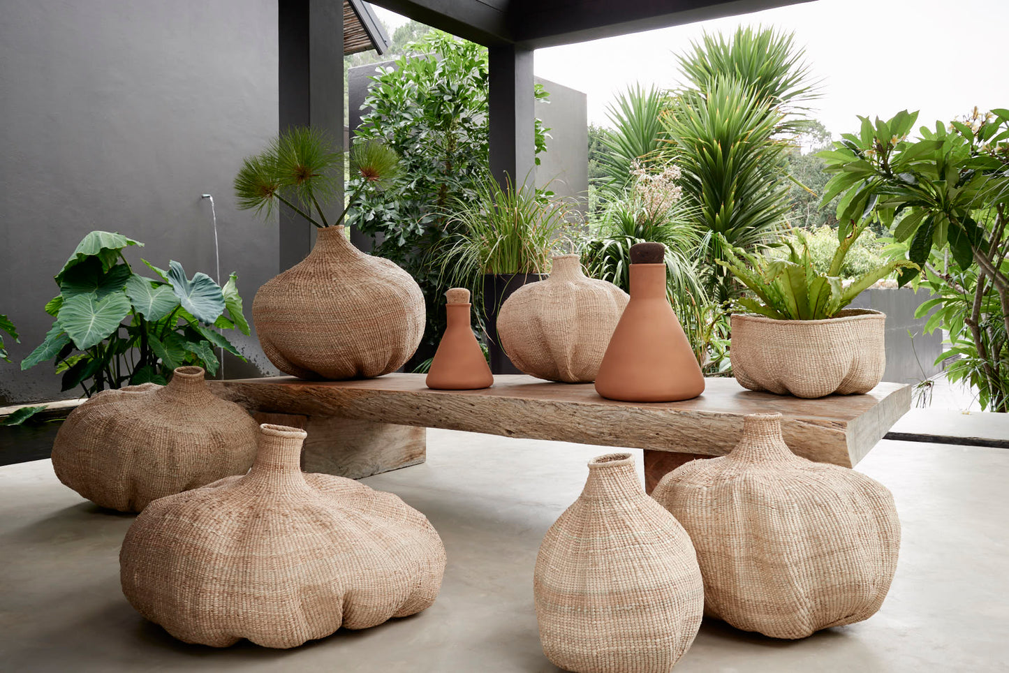 Ilala Garlic Gourd Handwoven Basket