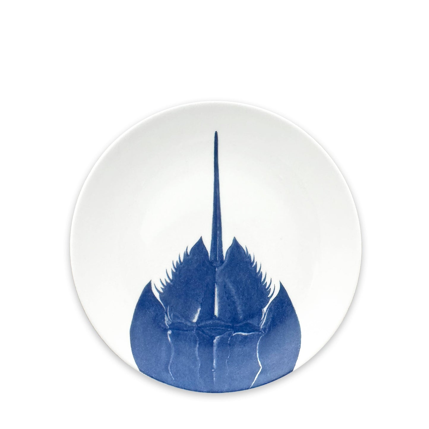 Horseshoe Crab Coupe Salad Plate - Coastal Premium Porcelain Salad Plate, Beach House Entertaining & Tableware