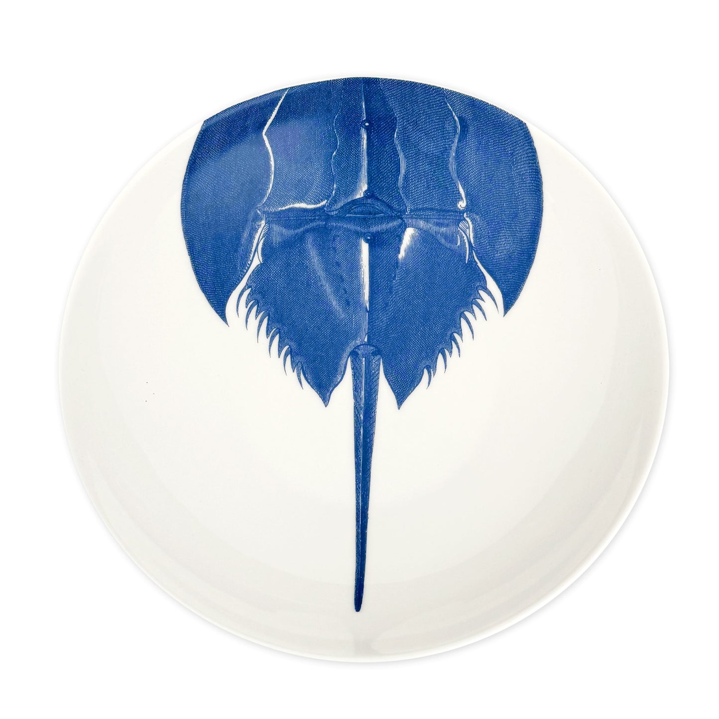 Horseshoe Crab Wide Serving Bowl - Coastal Premium Porcelain Serving Bowl, Beach House Entertaining & Tableware