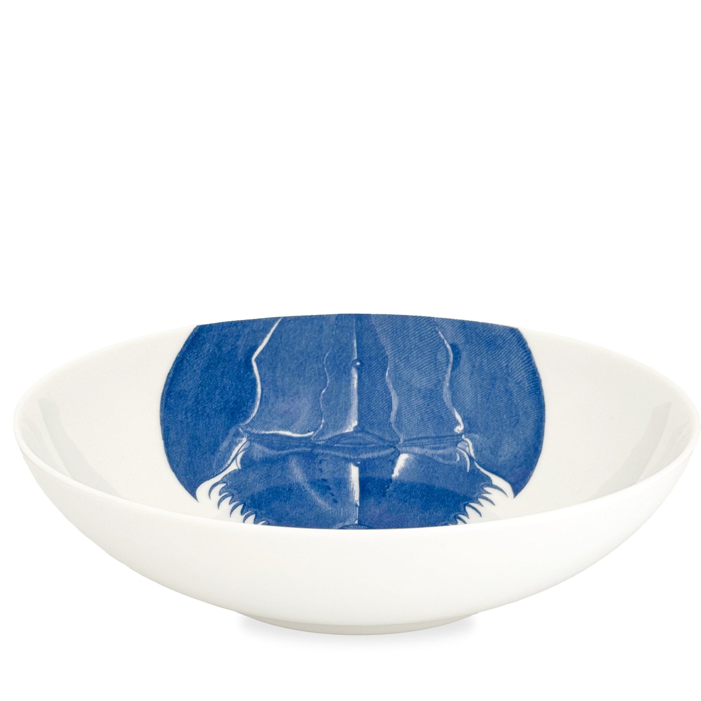 Horseshoe Crab Wide Serving Bowl - Coastal Premium Porcelain Serving Bowl, Beach House Entertaining & Tableware
