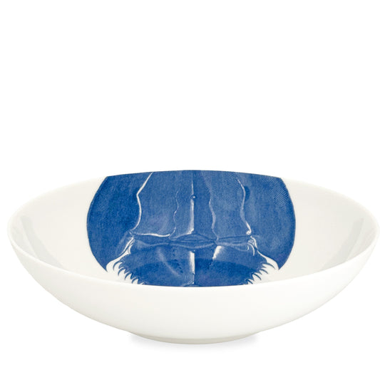 Horseshoe Crab Wide Serving Bowl - Coastal Premium Porcelain Serving Bowl, Beach House Entertaining & Tableware