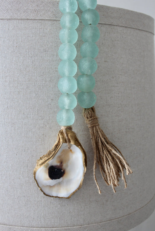 The Coastline Sea Glass Bead Strand - Coastal Handcrafted Home Decor, Beach House Accent