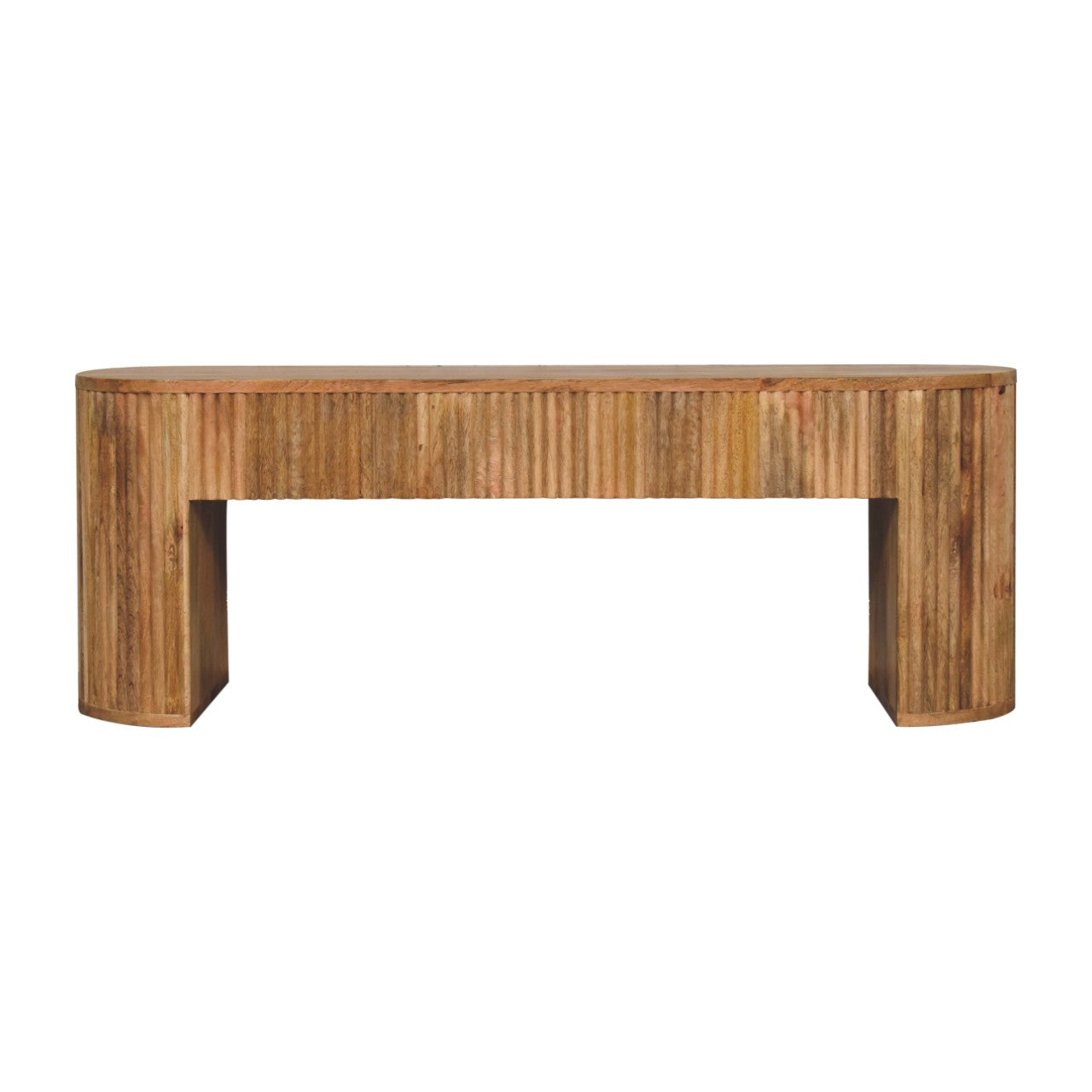Solid Wood Soba Straight Media Unit, Oak