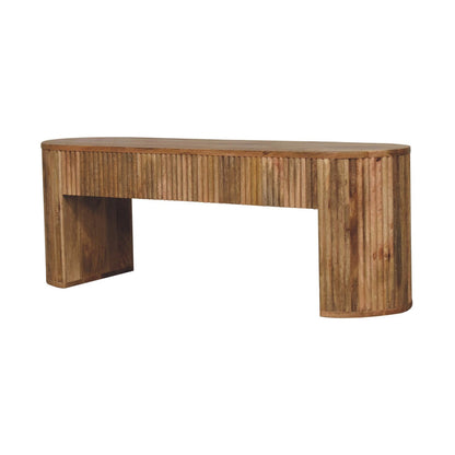 Solid Wood Soba Straight Media Unit, Oak