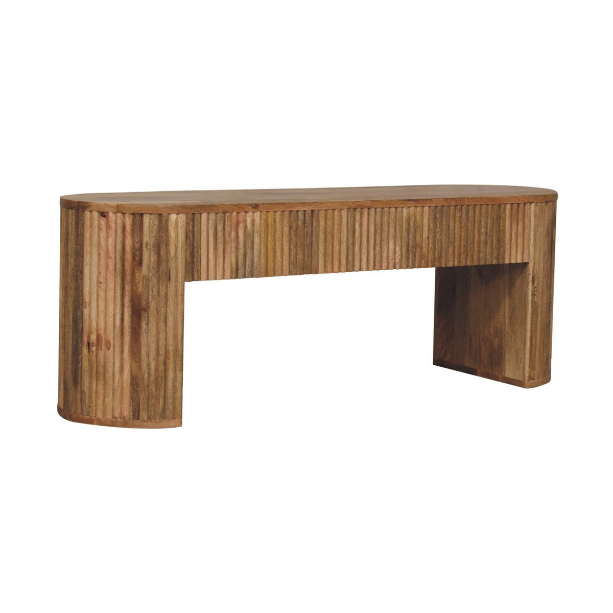 Solid Wood Soba Straight Media Unit, Oak