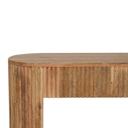 Solid Wood Soba Straight Media Unit, Oak