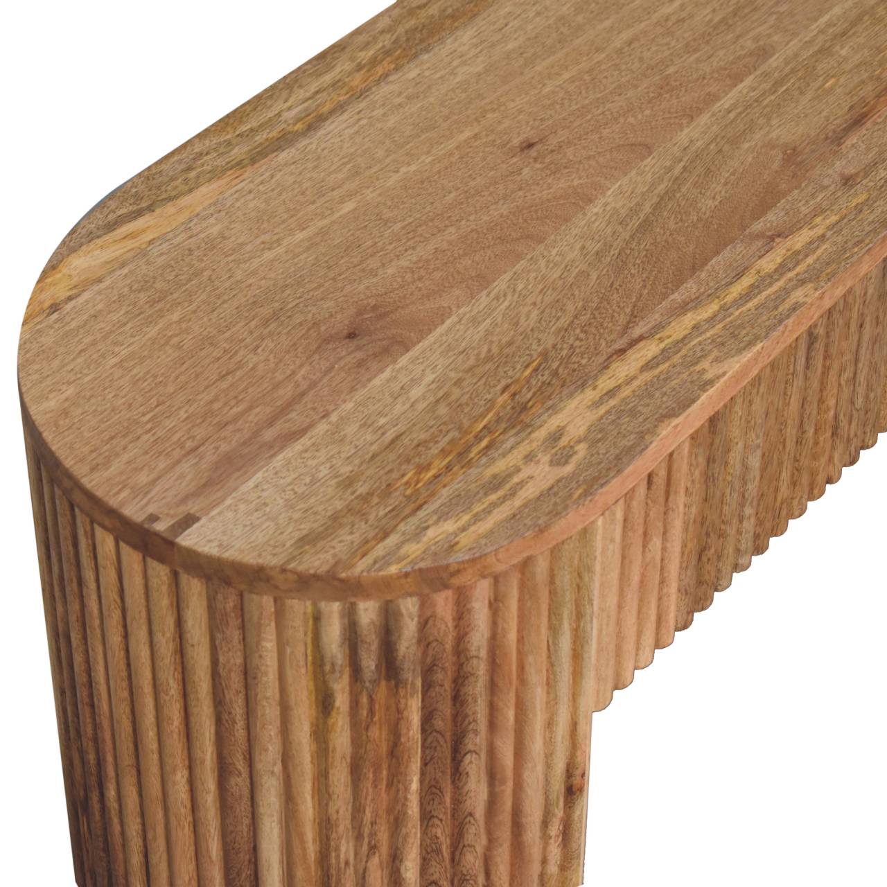 Solid Wood Soba Straight Media Unit, Oak
