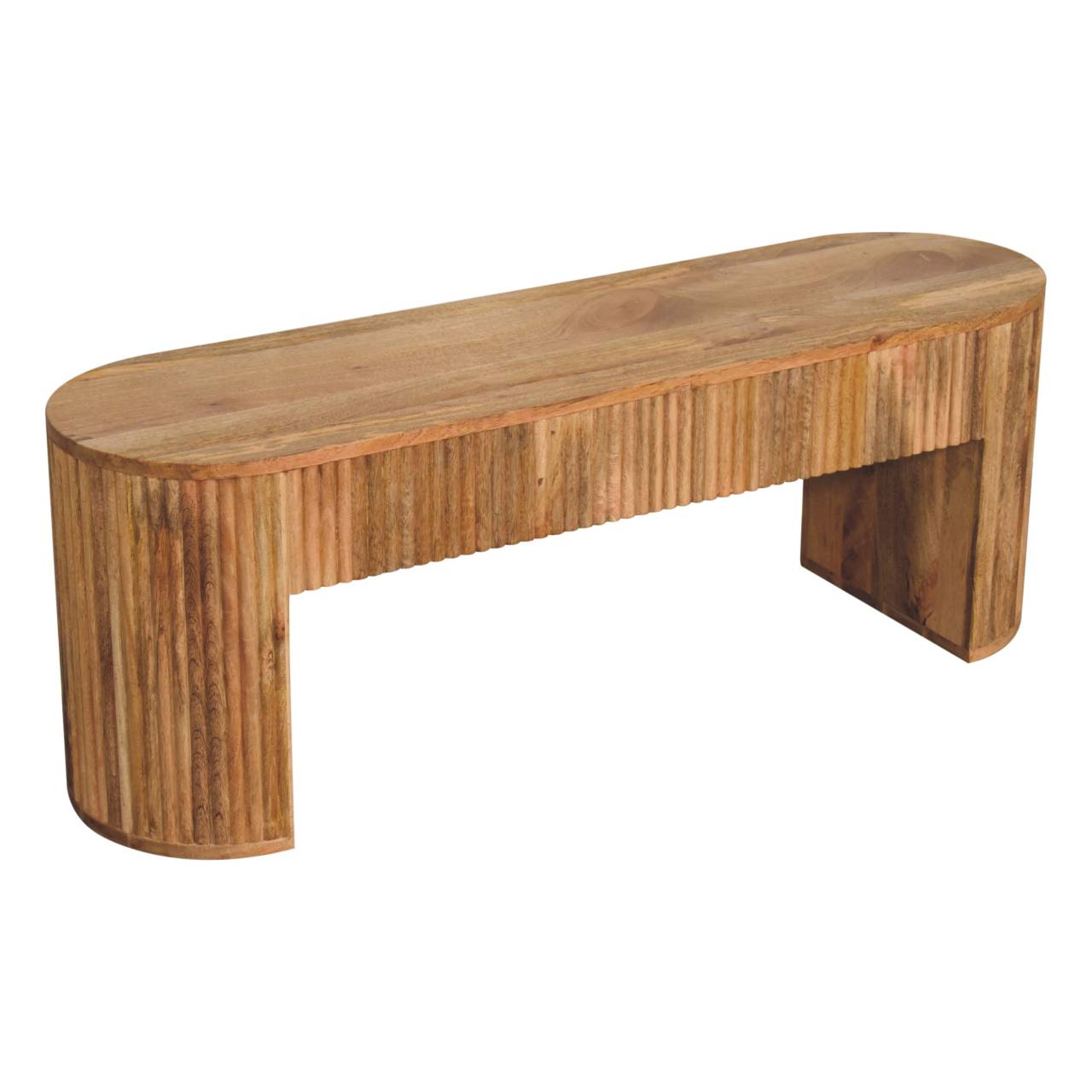 Solid Wood Soba Straight Media Unit, Oak