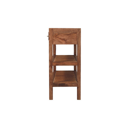 Saffron Rattan Console Table, Brown