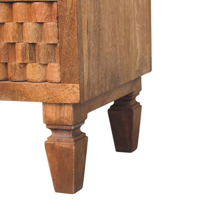 Cadiz Carved Open-Shelf Bedside Table