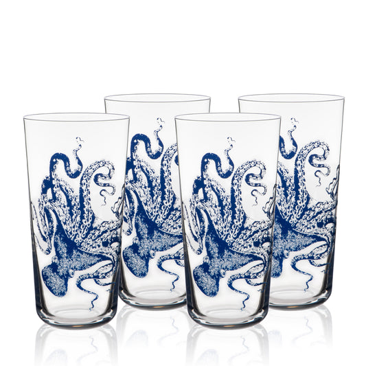 Lucy Blues Tall Drinking Glasses