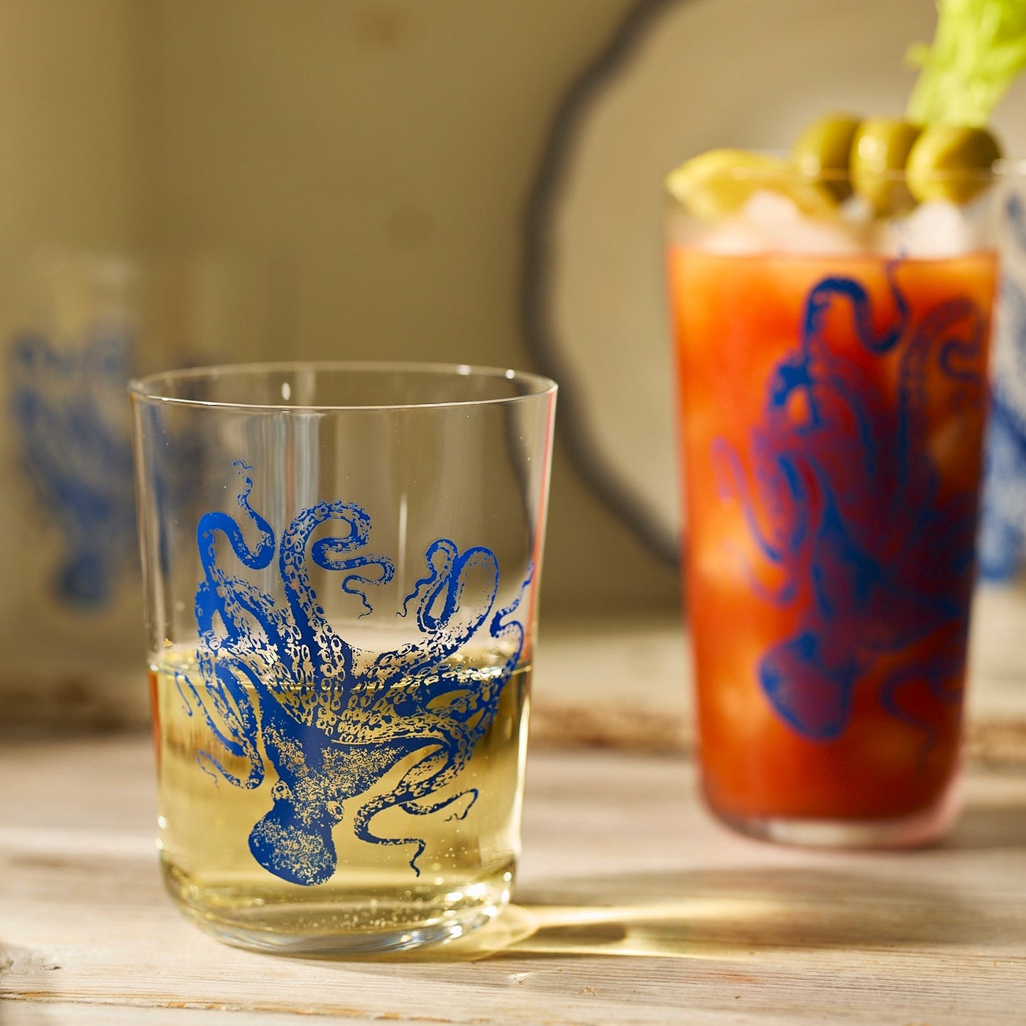 Lucy Blues Short Drinking Glasses