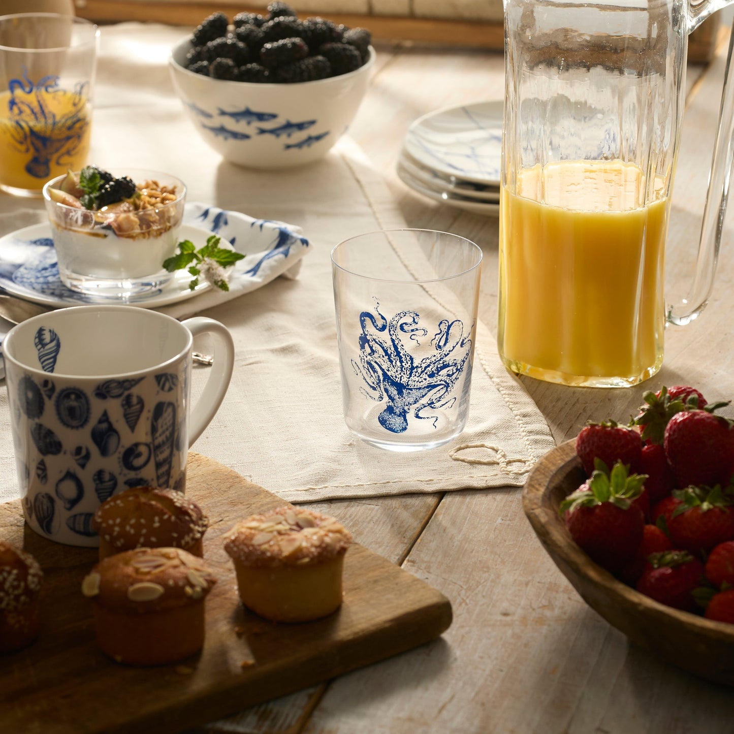 Lucy Blues Short Drinking Glasses