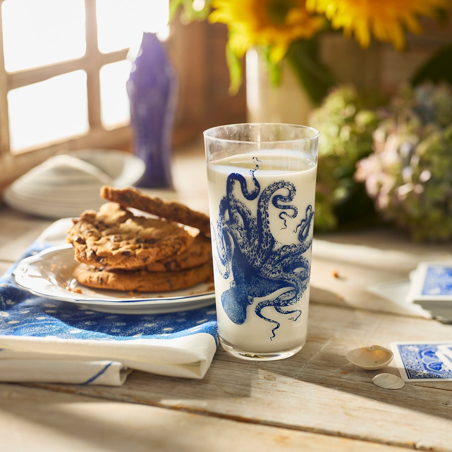 Lucy Blues Tall Drinking Glasses