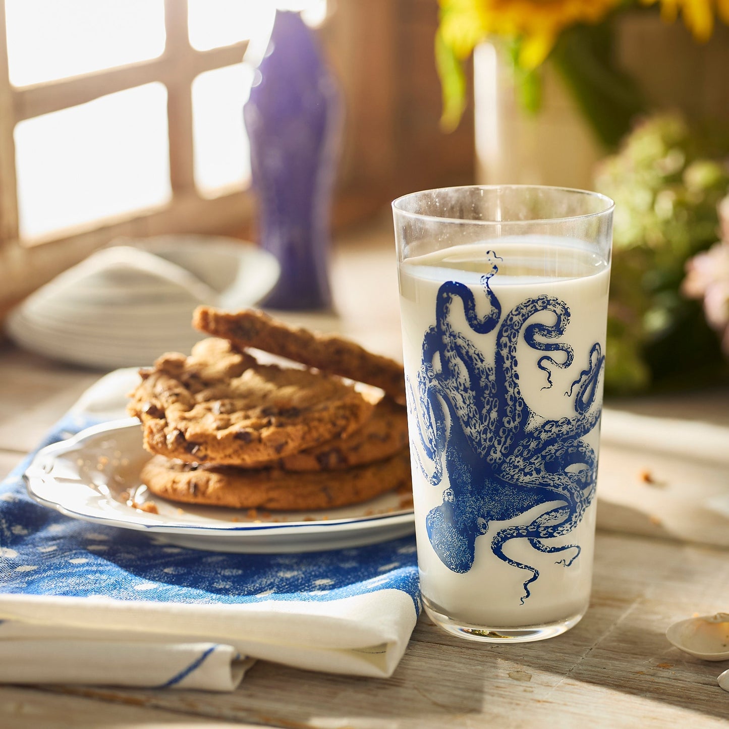 Lucy Blues Tall Drinking Glasses
