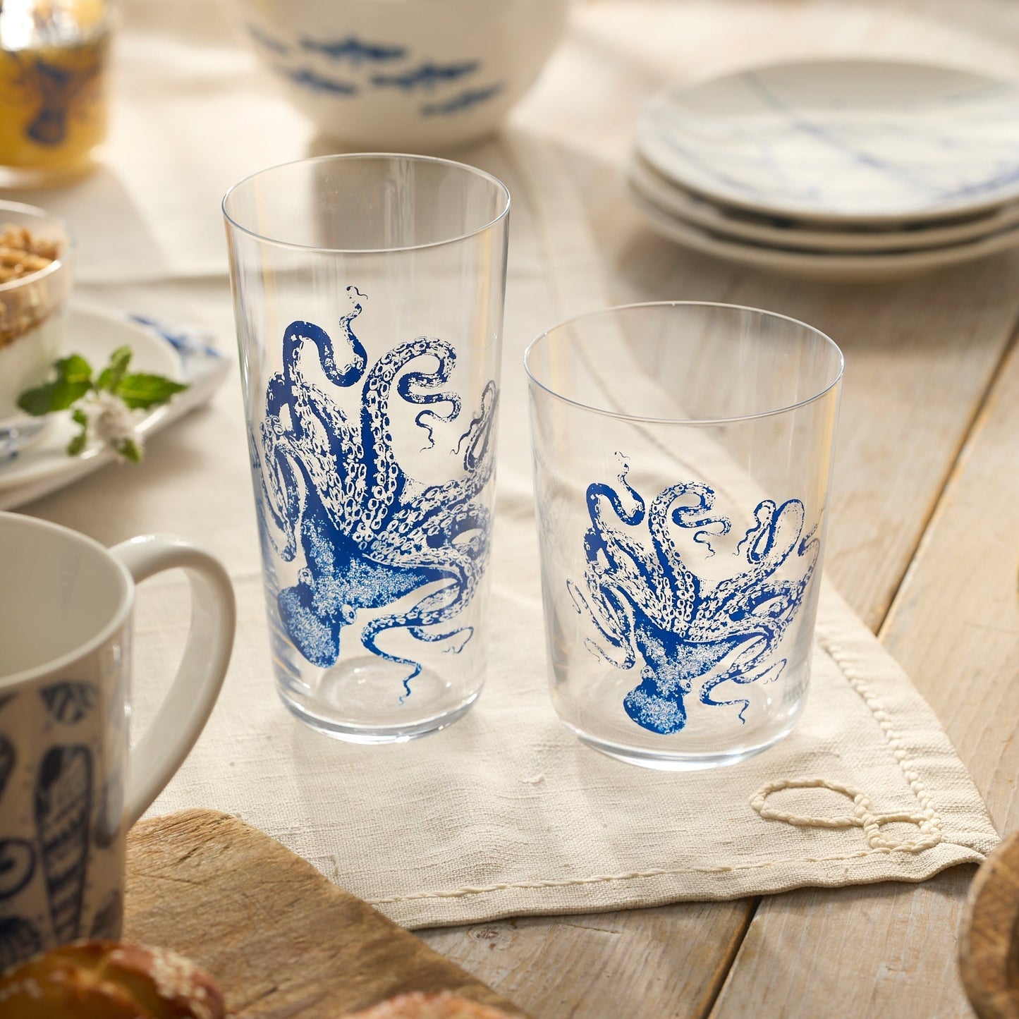 Lucy Blues Tall Drinking Glasses