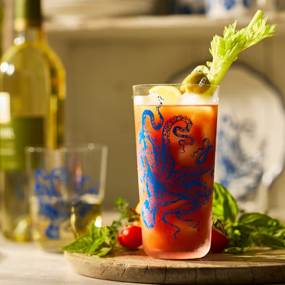 Lucy Blues Tall Drinking Glasses