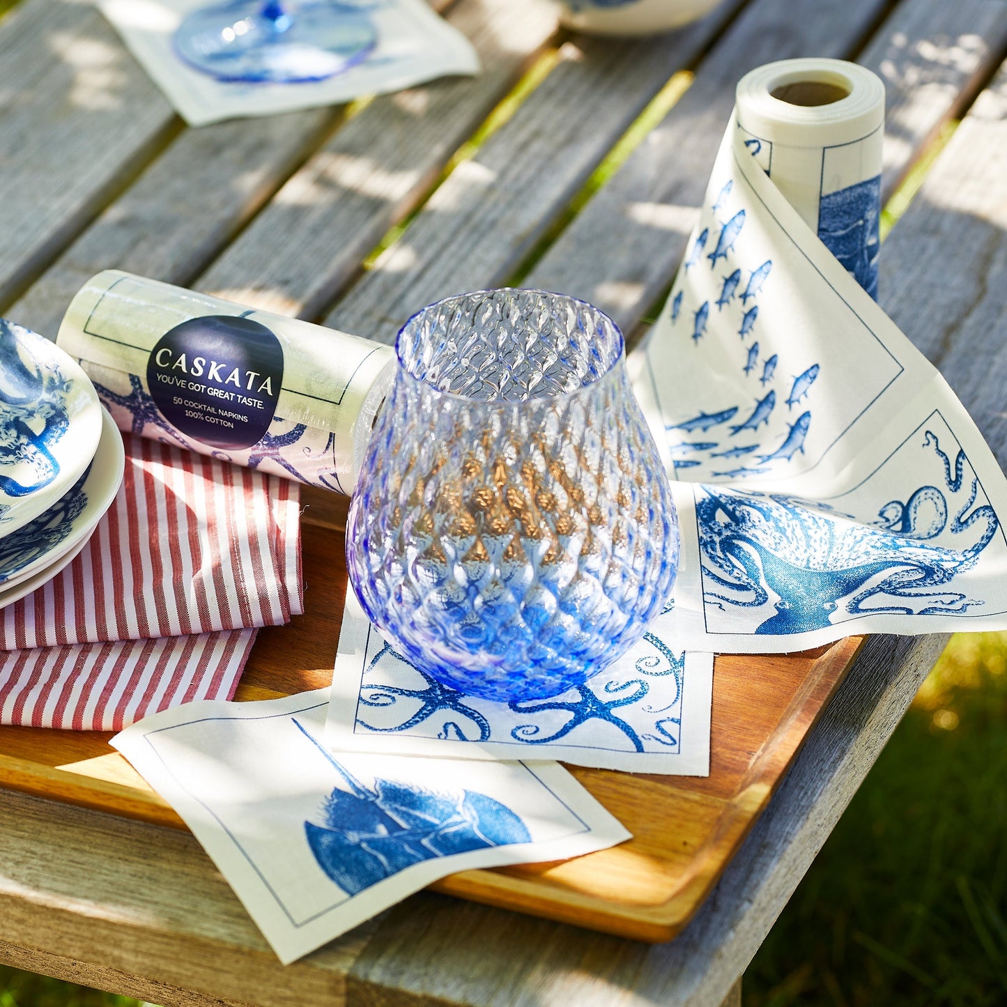 Coastal Cocktail Napkin Roll