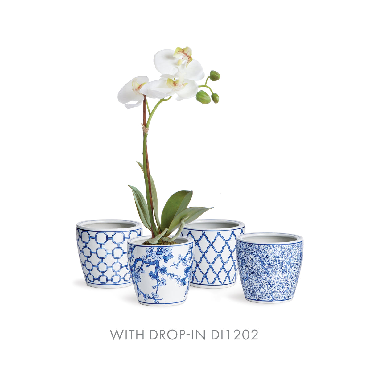 Dynasty Midi Pots, Set of 4, Blue & White