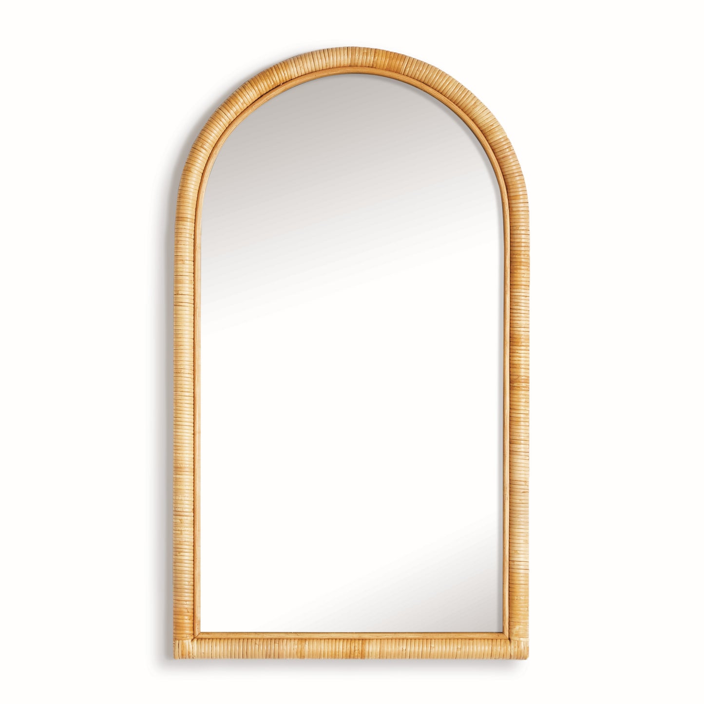 Walker Arched Console Mirror – Rattan Wrapped