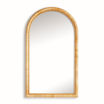 Walker Arched Console Mirror – Rattan Wrapped