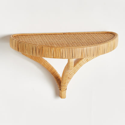 Woven Wall Bracket Large - Cambria Coastal Rattan Wall Shelf Bracket