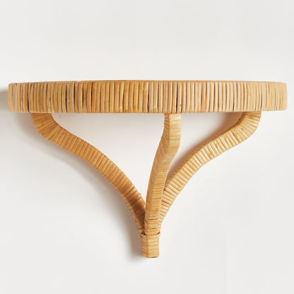 Woven Wall Bracket Large - Cambria Coastal Rattan Wall Shelf Bracket