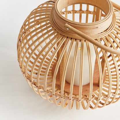 Round Lantern Large - Kayden Coastal Decorative Lantern, Beach House Decor