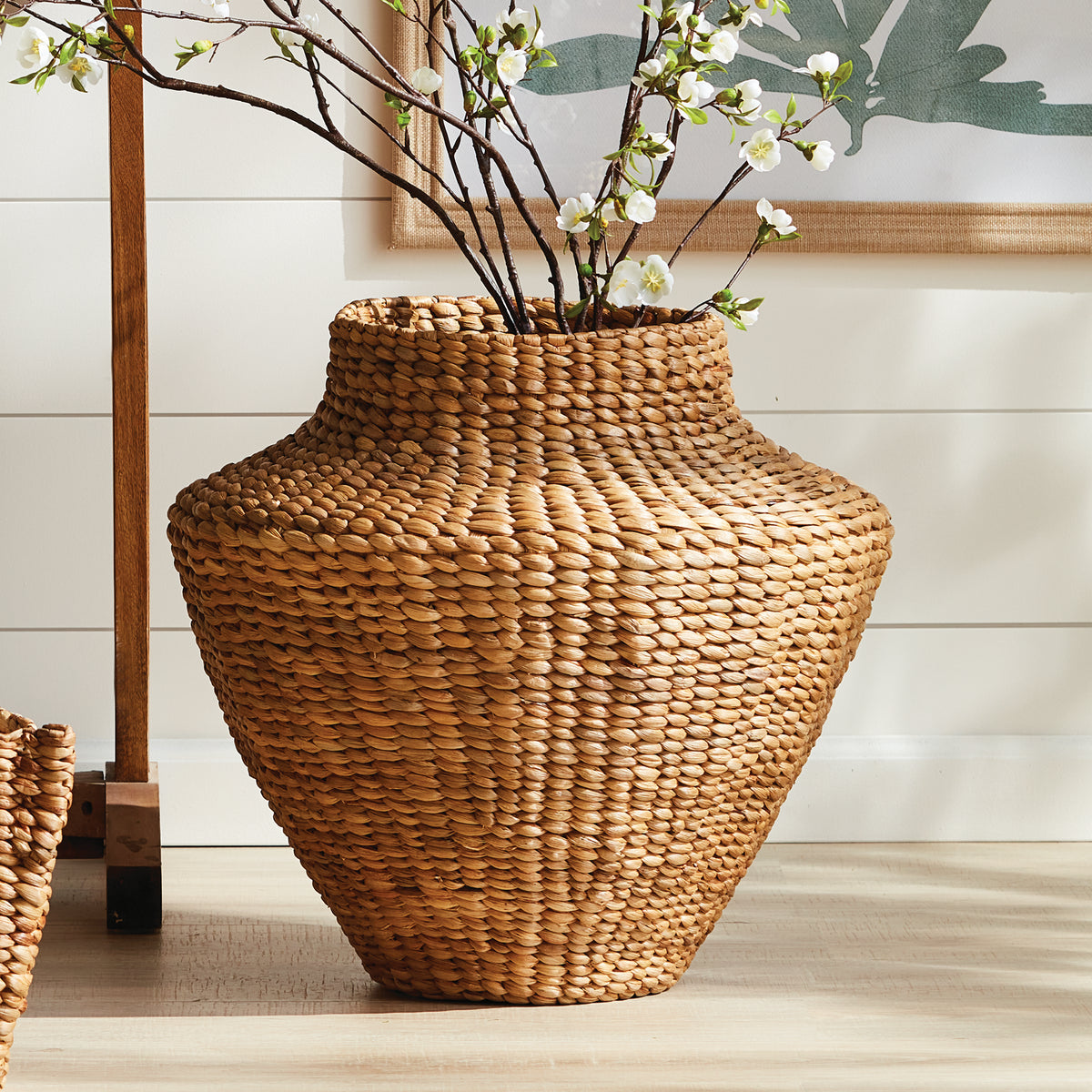 Water Hyacinth Woven Urn