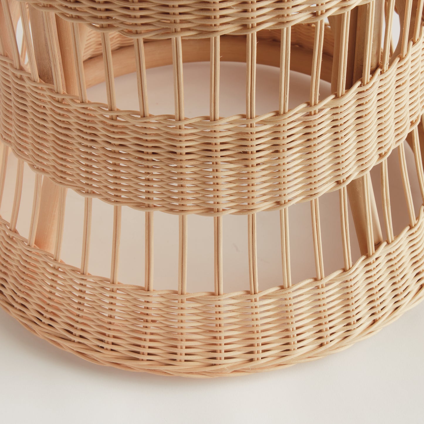 Ashton Rattan Side Table - Coastal Handwoven Fitrit Rattan Accent Table, Beach House Living Room Furniture