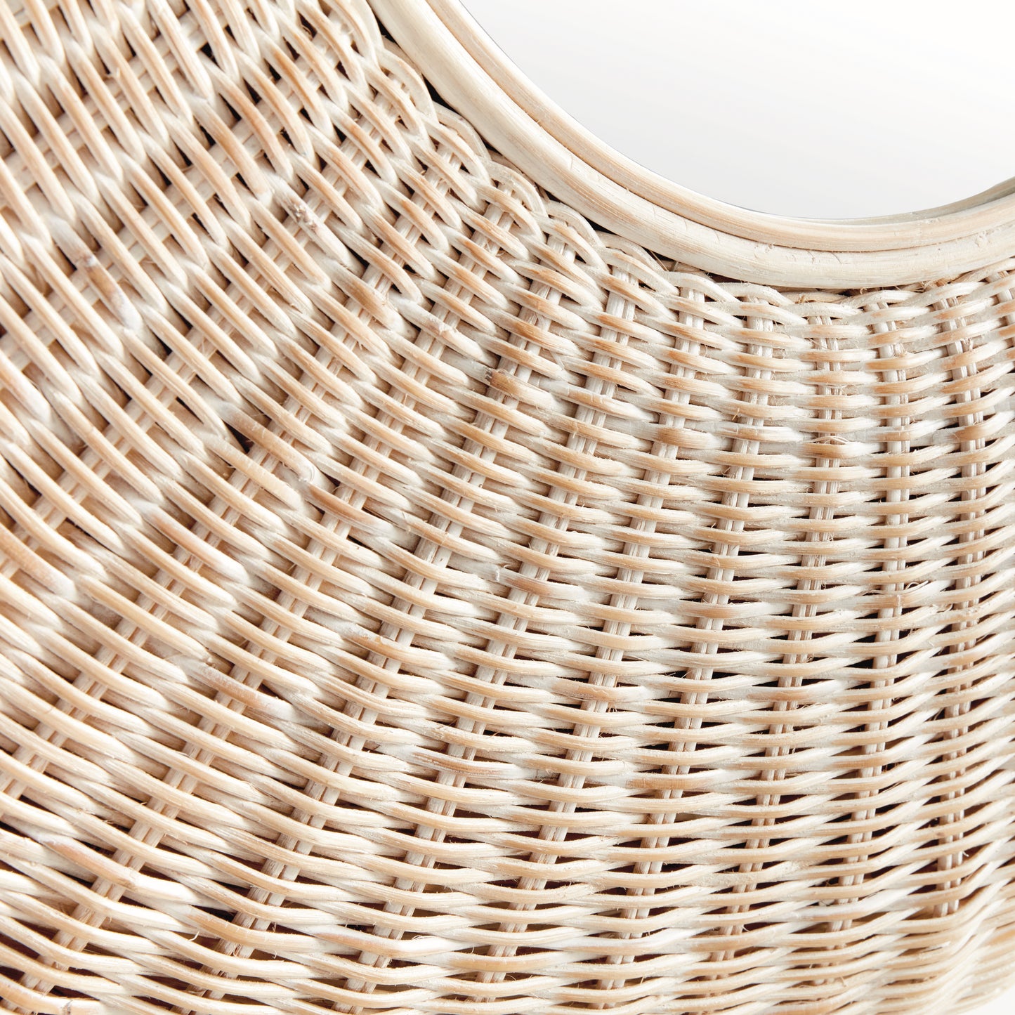 Whitehall Rattan Mirror – Large 44" Round Whitewash