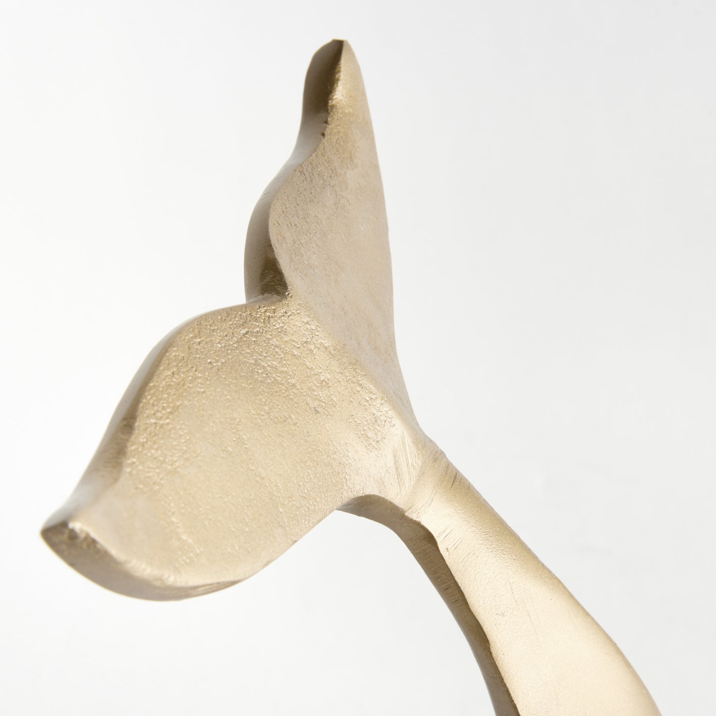 Whale Tail Sculpture - Coastal Solid Aluminum Whale Tail Shelf Accent, Beach House Decor
