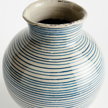 Mirela Vase Large, White & Navy