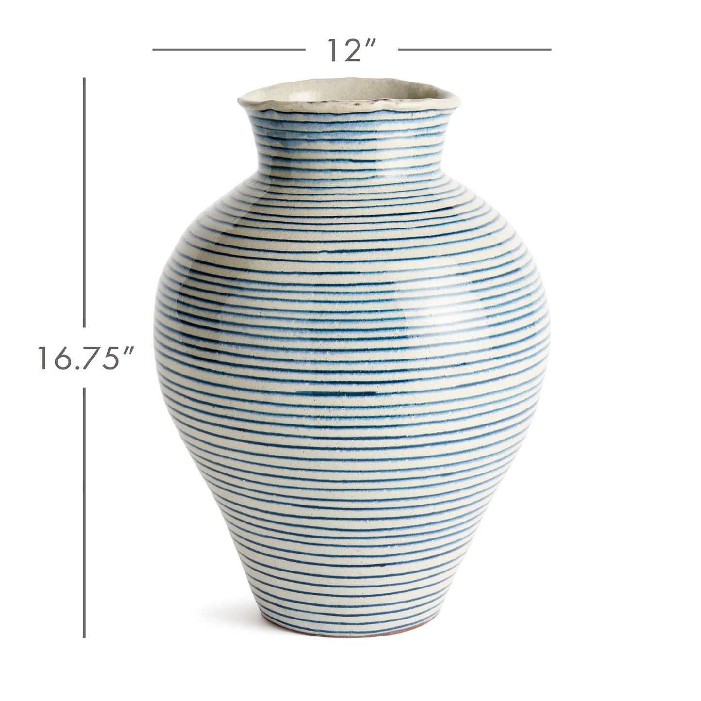 Mirela Vase Large, White & Navy