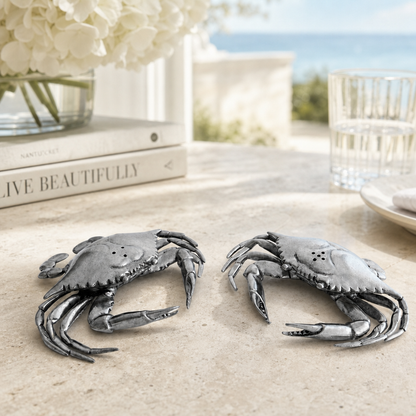 Pewter Blue Crabs Salt & Pepper Set