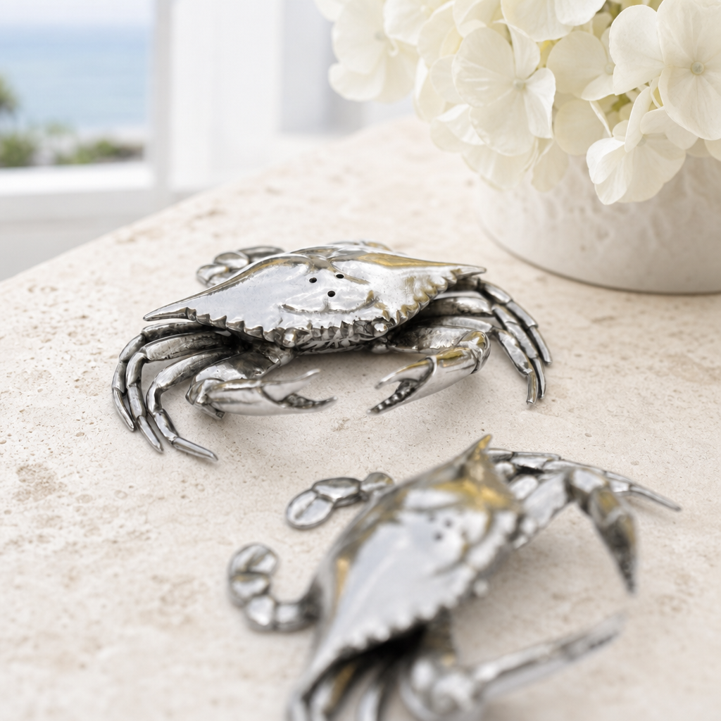 Pewter Blue Crabs Salt & Pepper Set