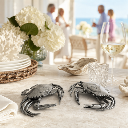 Pewter Blue Crabs Salt & Pepper Set