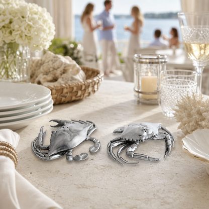 Pewter Blue Crabs Salt & Pepper Set