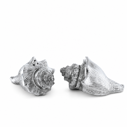 Pewter Conch Shells Salt & Pepper Set