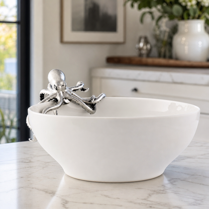 Octopus Stoneware Bowl, Large