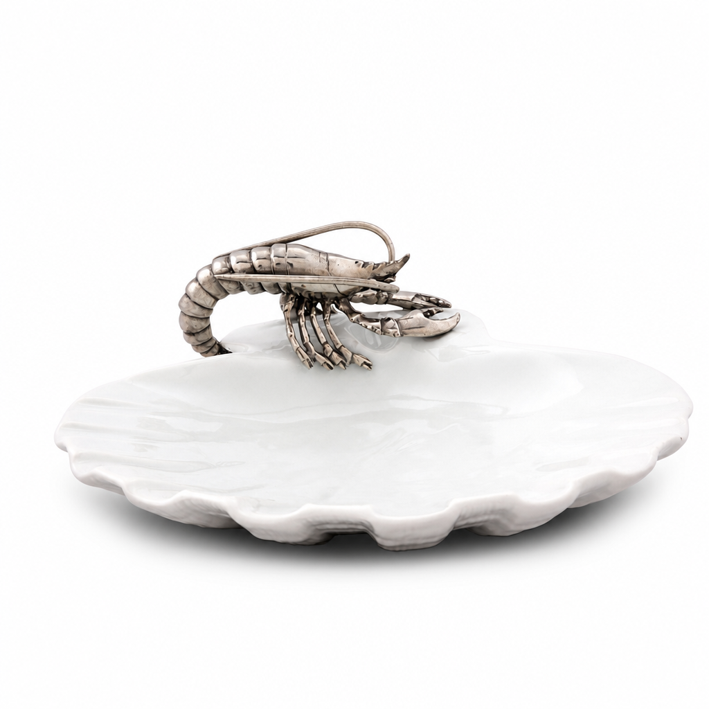 Shrimp Porcelain Shell Plate
