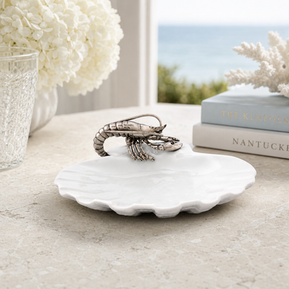 Shrimp Porcelain Shell Plate