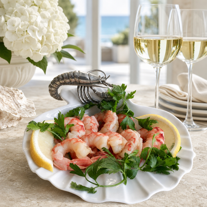 Shrimp Porcelain Shell Plate