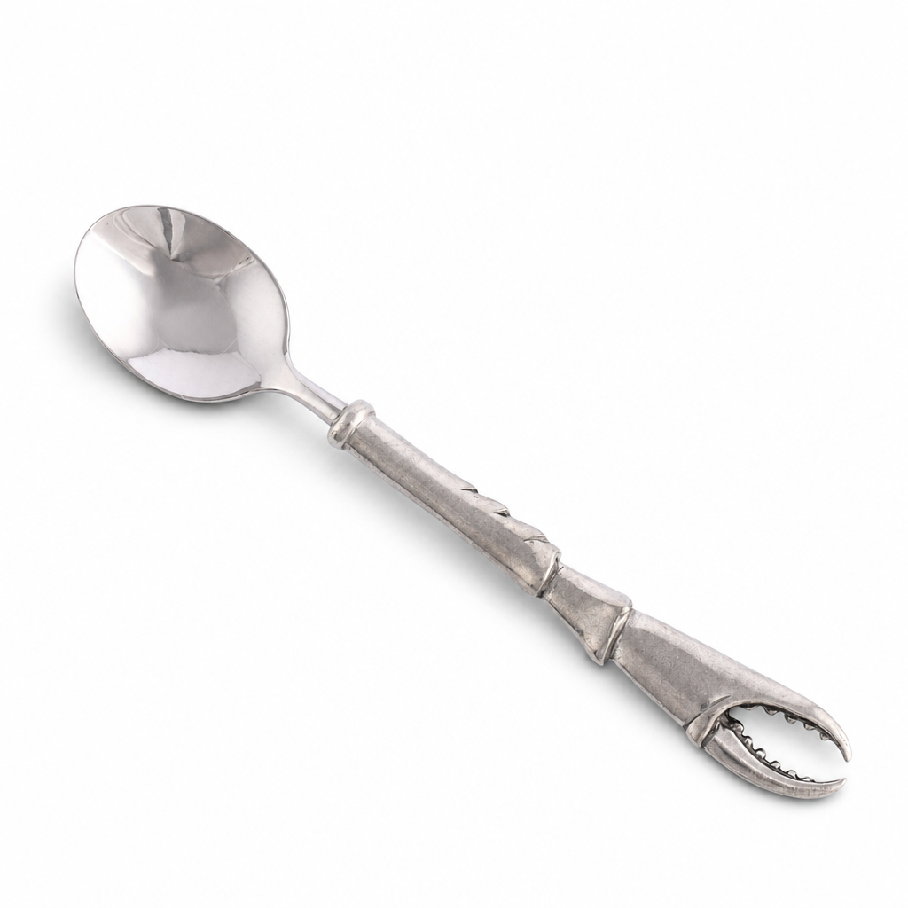 Crab Claw Serving Spoon - Coastal Pewter Handle Serving Spoon, Beach House Entertaining & Serveware