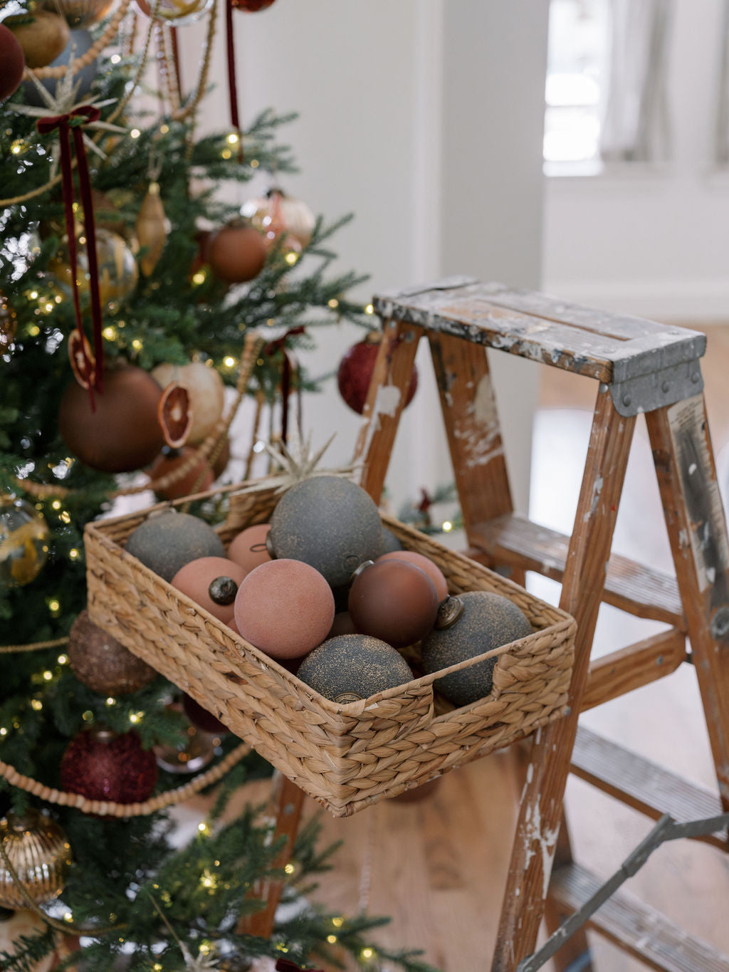5" Textured  Slate Blue Glass Ornament