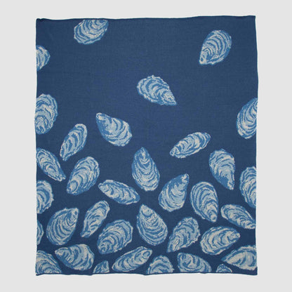 Oyster - Cotton Sustainable Knit Throw Blanket | Coastal